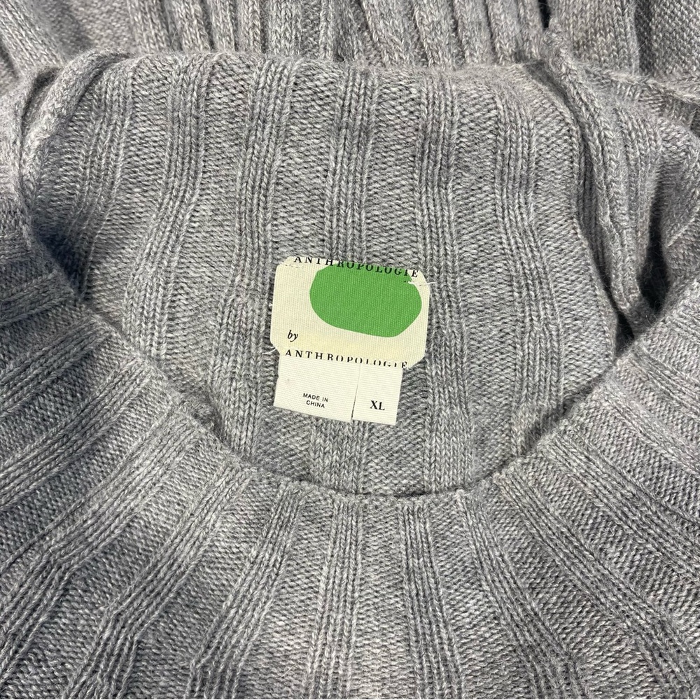 Anthropologie Gray and Yellow Knit Dress XL - Picture 5 of 6